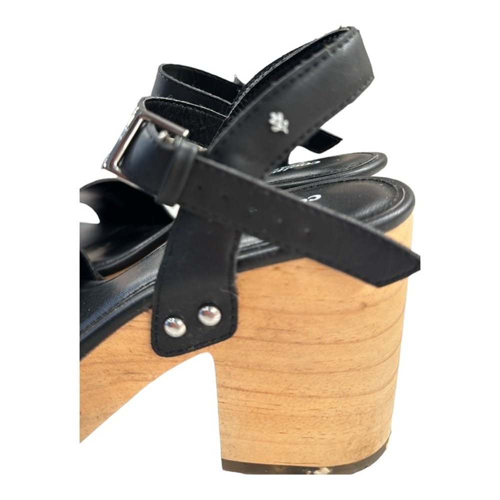 Steve Madden Cool Planet Rubyy Ankle Strap Platform size 7M Black 70’s - Picture 6 of 10